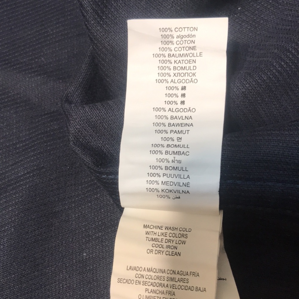 Michael Kors Mens Curdoroy Trucker Shirt - Navy Blue - Medium & Large - Picture 8 of 10
